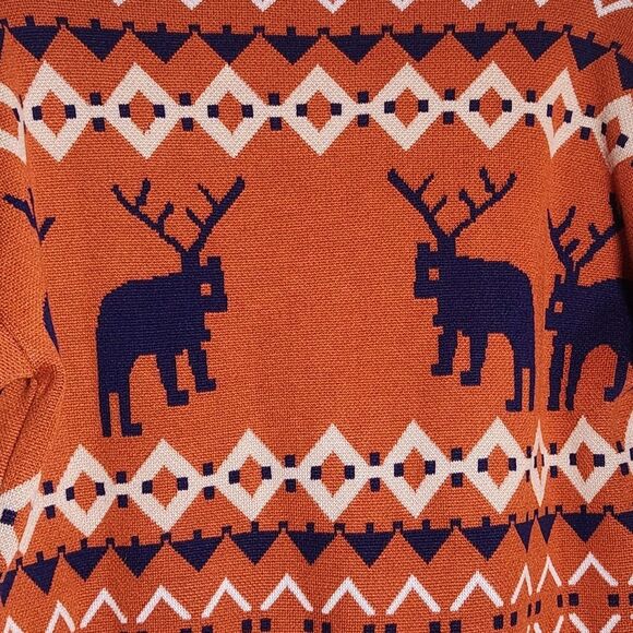 Holiday Reindeer Fair Isle Cardigan Women's Medium Emery Rose M - Picture 5 of 6
